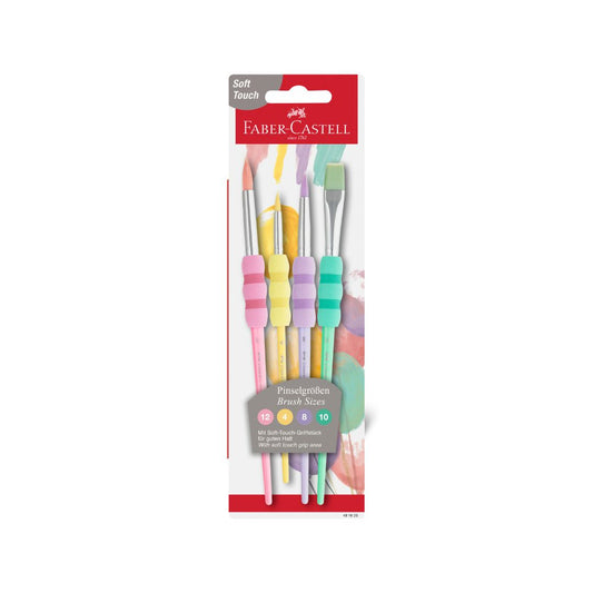 FABER CASTELL Business Card Soft Touch Brush Set X 4 (4,8,10 & 12)