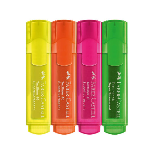 FABER CASTELL Textliners 46 - Super Fluorescent Set of 4