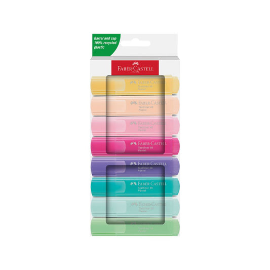 FABER CASTELL Textliners - Pastel Wallet of 8