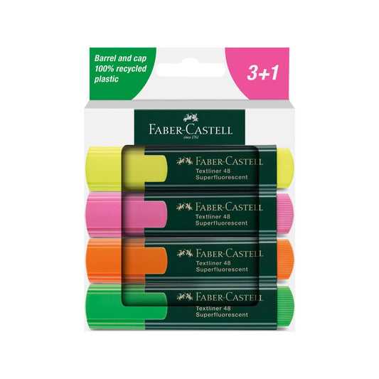 FABER CASTELL Textliners 48 - Wallet of 4