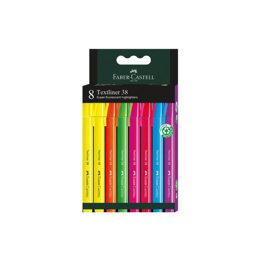 FABER CASTELL Textliners 38 Slim - Wallet of 8