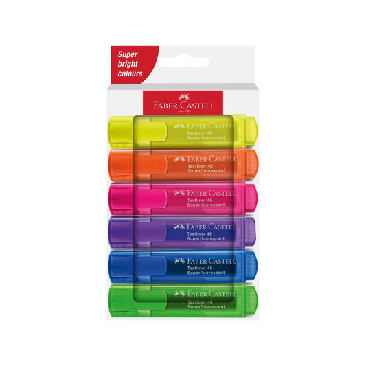 FABER CASTELL Textliners 46 - Super Fluorescent Set of 6