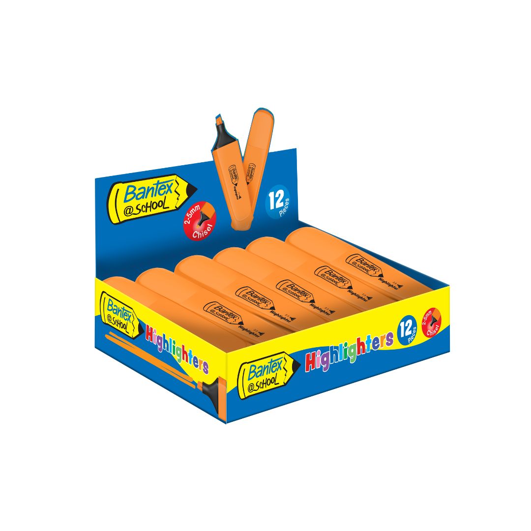 BANTEX @School Highlighters - 12 Pack