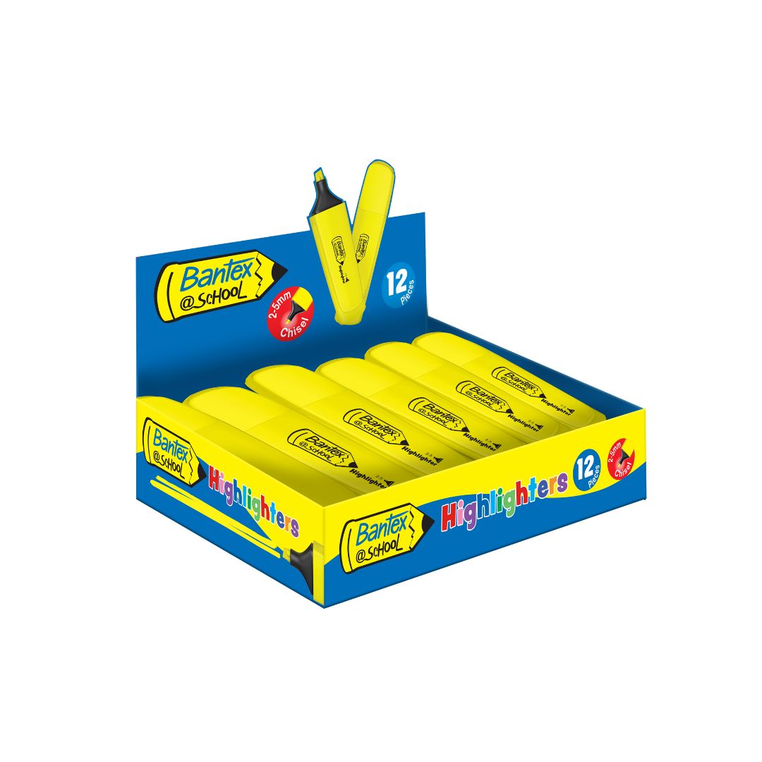 BANTEX @School Highlighters - 12 Pack