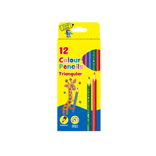 BANTEX @School Colouring Pencils - Triangular - 12 Per Box