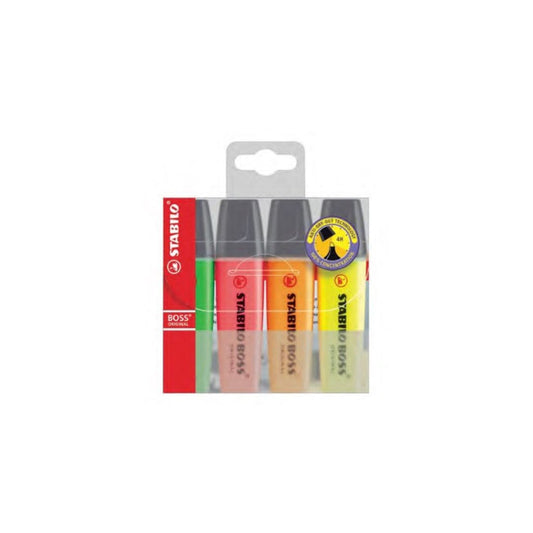 STABILO Highlighters Assorted Wallet 4's