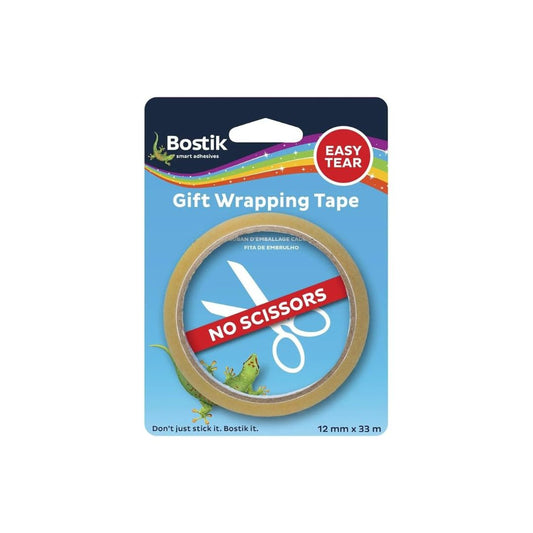 BOSTIK Easy Tear Gift Wrapping Tape 12mm x 33mm