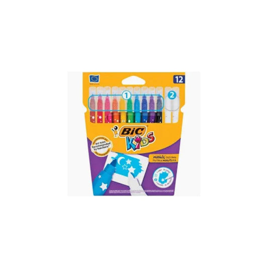 BIC Kids Magic Felt Pens and Erase Wallet of 12