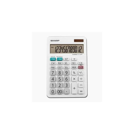 SHARP EL334WB 12D Mini Desk Calculator