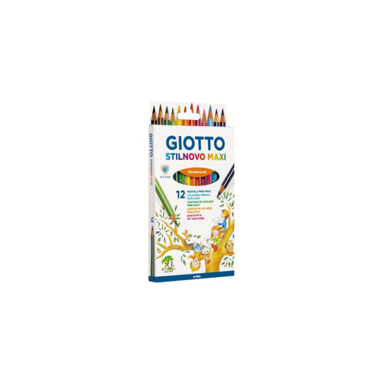 GIOTTO STILNOVO MAXI Triangular Coloured Pencils 12's