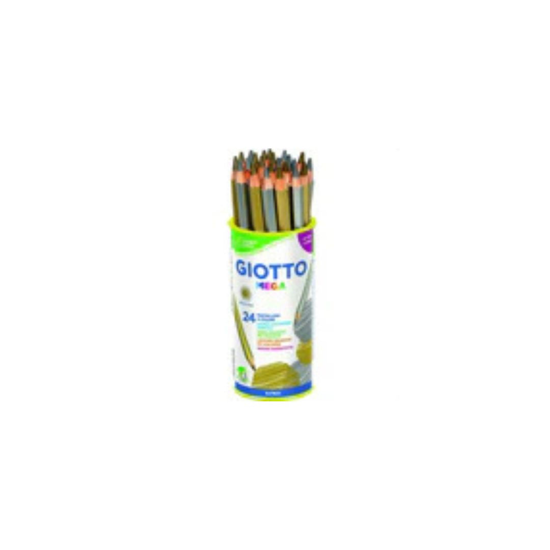 GIOTTO MEGA  Coloured Pencils 24's GOLD & SILVER