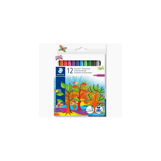 STAEDTLER Noris Club Fibre Tip Khoki Pens 12's