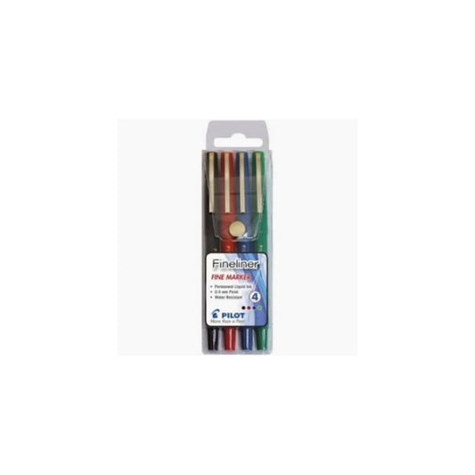 PILOT 0.4mm Fineliners  Wallet of 4 Assorted Pens