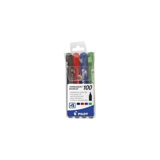 PILOT Permanent Marker Bullet Point 4 pack