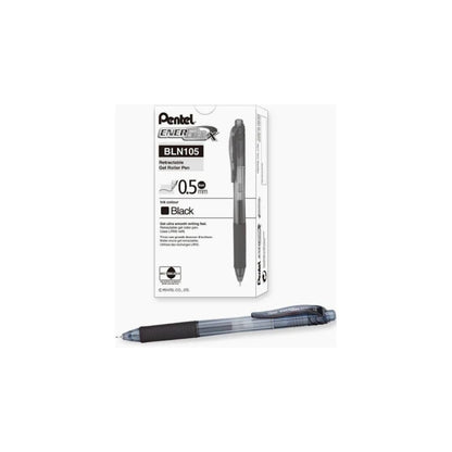 PENTEL BLN105 Energel-X 0.5mm Needle Tip Roller Ball Pen Box of 12