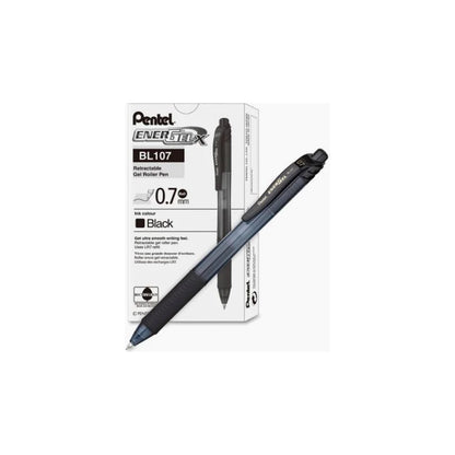 PENTEL BL107 Energel-X 0.7mm Metal Tip Roller Ball  Retractable Pen 12's