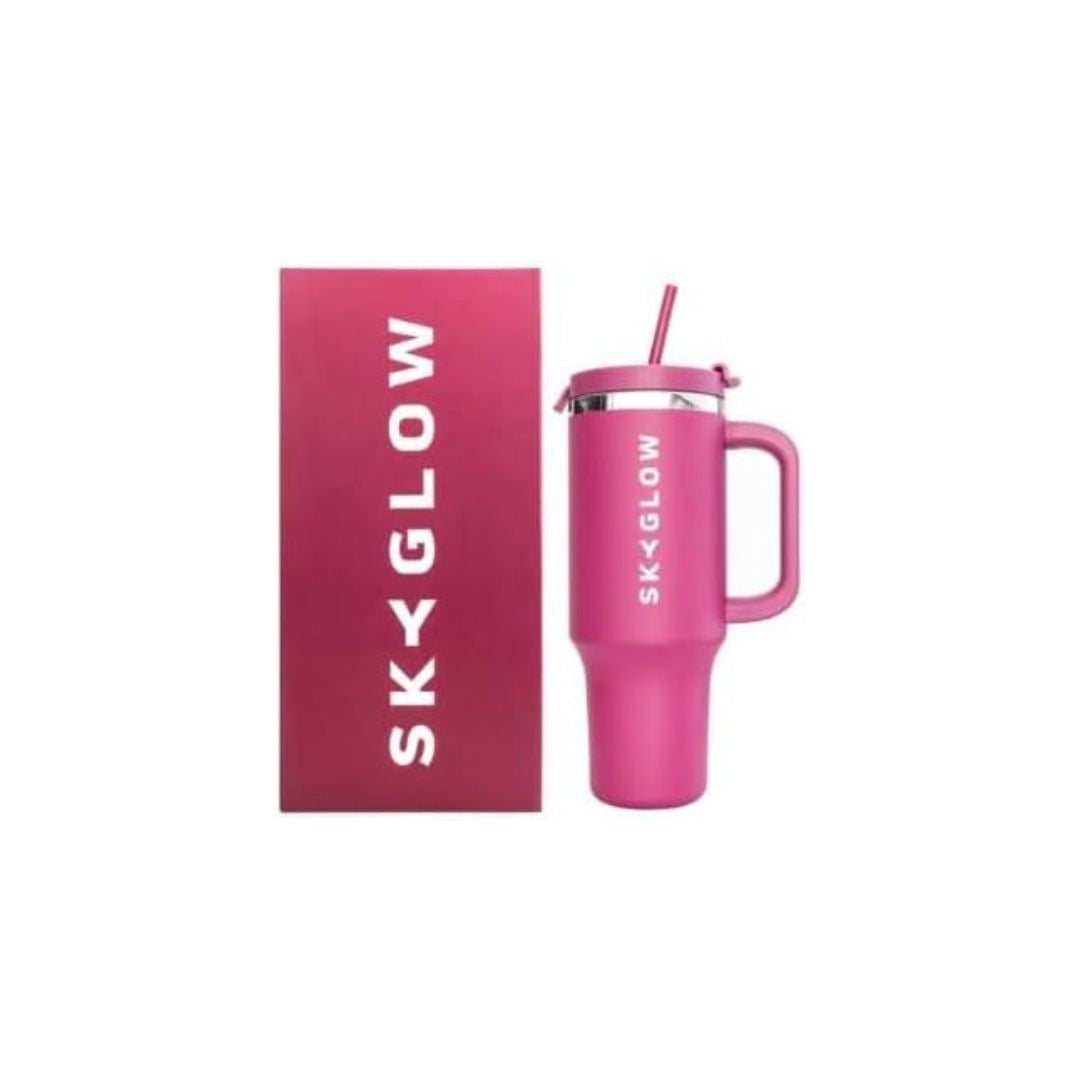 SKYGLOW 1,2L Insulated Tumbler with Straw - Leakproof Travel Coffee Mug