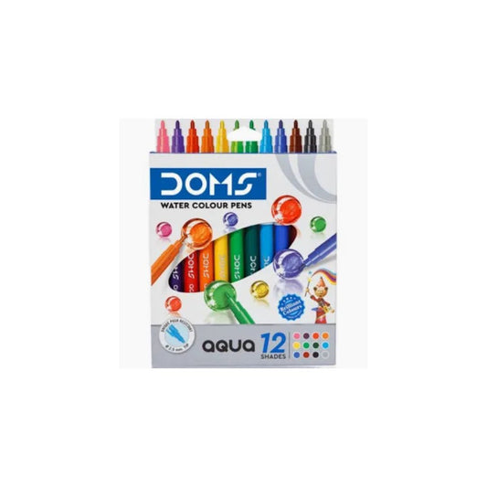 DOMS  Fibre Tip Watercolour  Khoki Pens 12 Piece