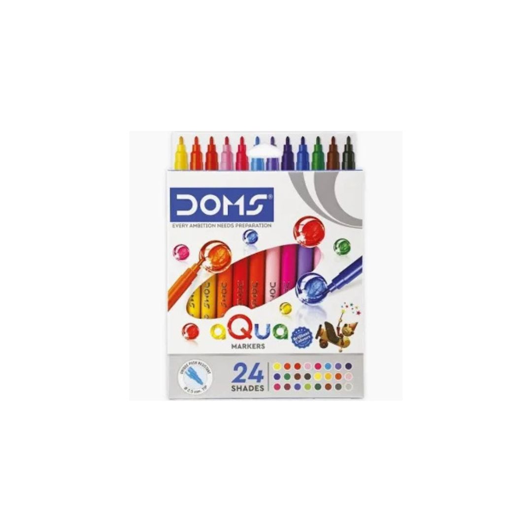 DOMS  Fibre Tip Watercolour  Khoki Pens 24 Piece