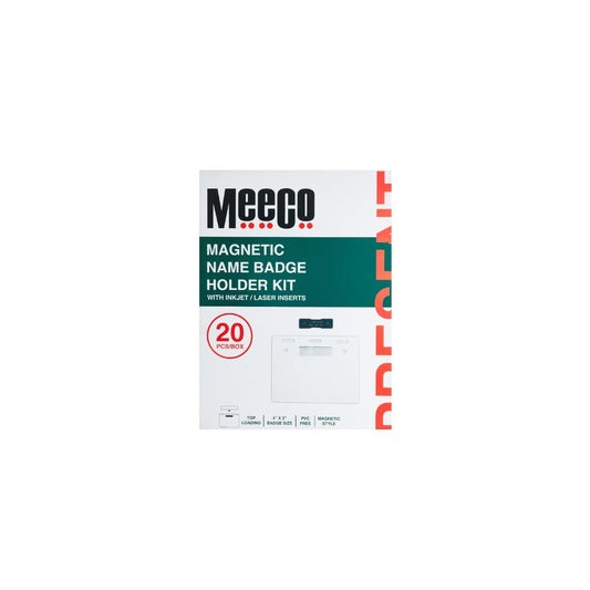 MEECO  Name Badge Holder Kit Magnetic - 115mm x 75mm (20Pcs/box)