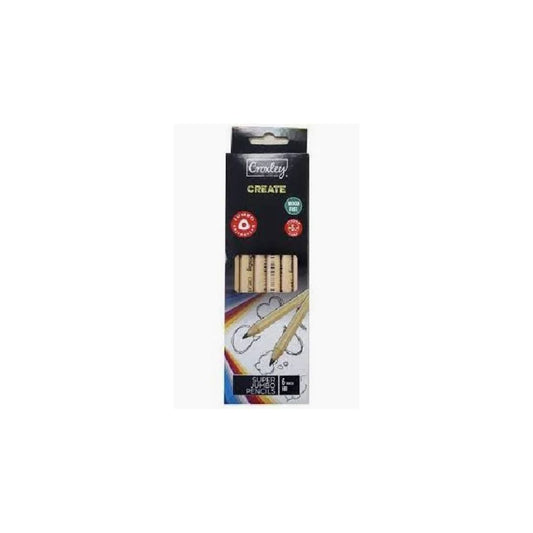 CROXLEY  Wood Free Super Jumbo HB Pencil 6's