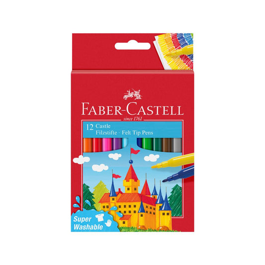 FABER CASTELL Felt Tip/ Koki Pens 12's