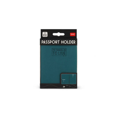 LEGAMI Passport Holder Petrol Blue