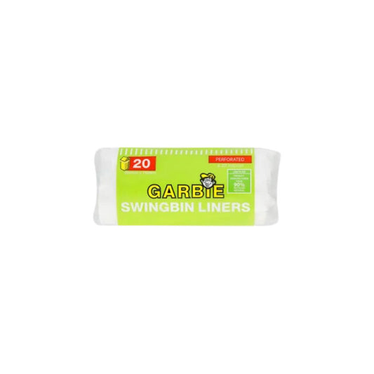 Garbie Bag  White Swing Bin Liner Perforated - 20 Bags 600x750mm 16 micron