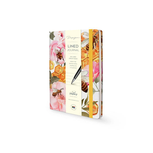 THE PAPERY A5 Buzzing Bees Hard Cover Journal 160 Pages