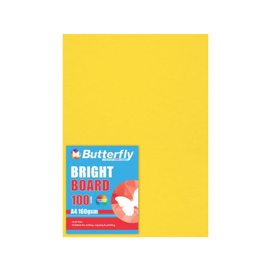 BUTTERFLY BOARD - A4 160gsm Bright Colours - PACK OF 100