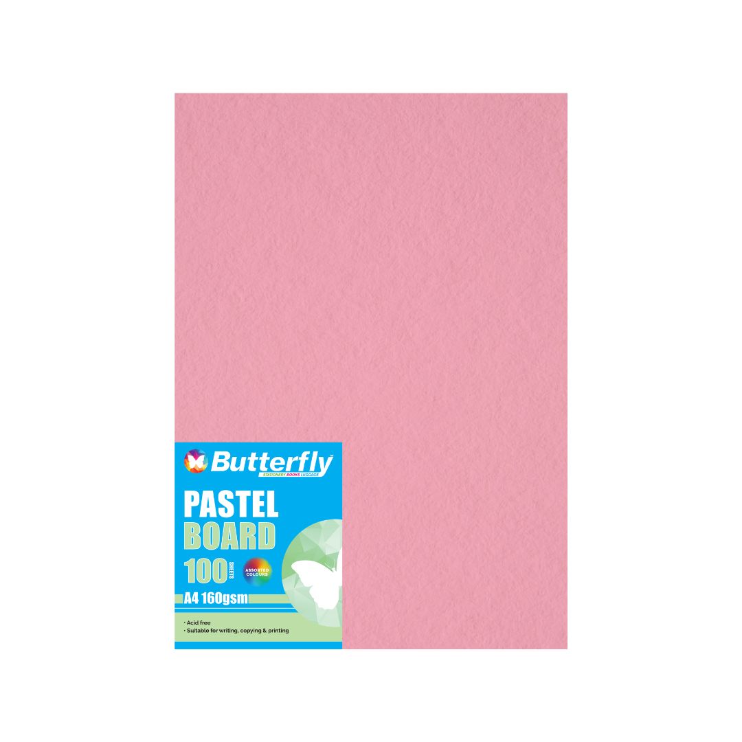 BUTTERFLY BOARD - A4 160gsm Pastel Colours - PACK OF 100