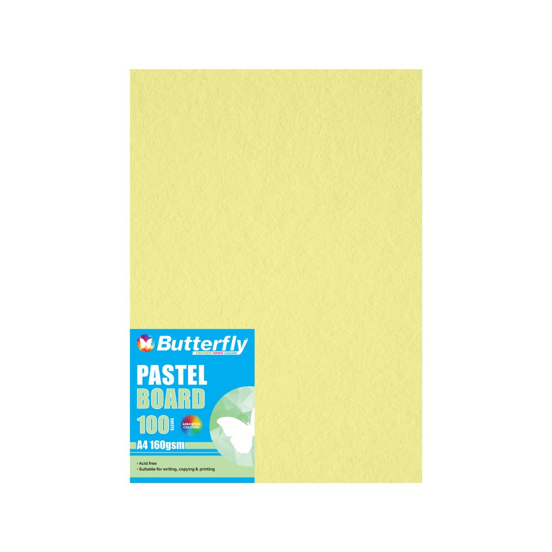 BUTTERFLY BOARD - A4 160gsm Pastel Colours - PACK OF 100
