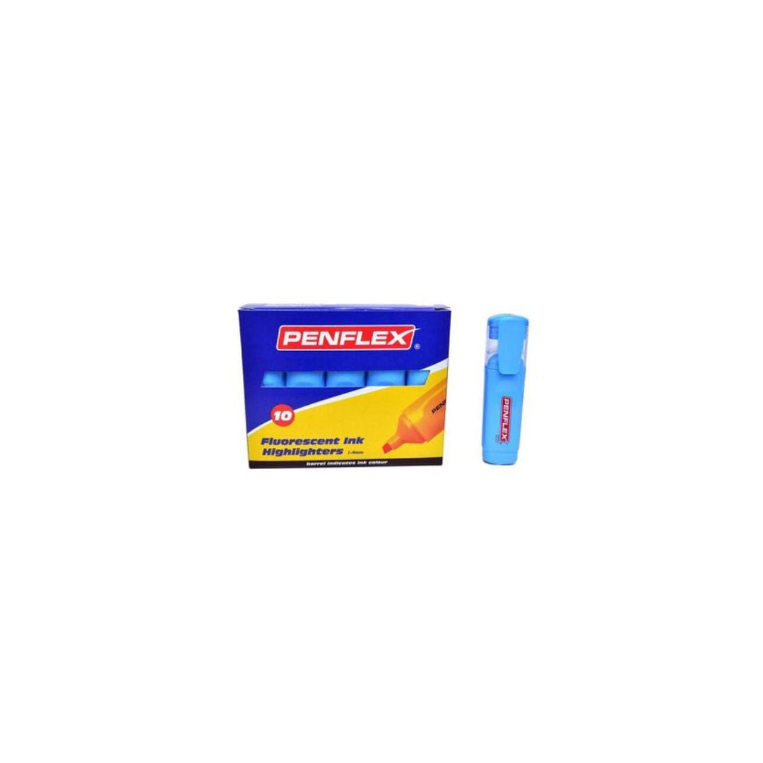 PENFLEX HIGlo 1.5mm Chisel Tip Highlighters - Box of 10