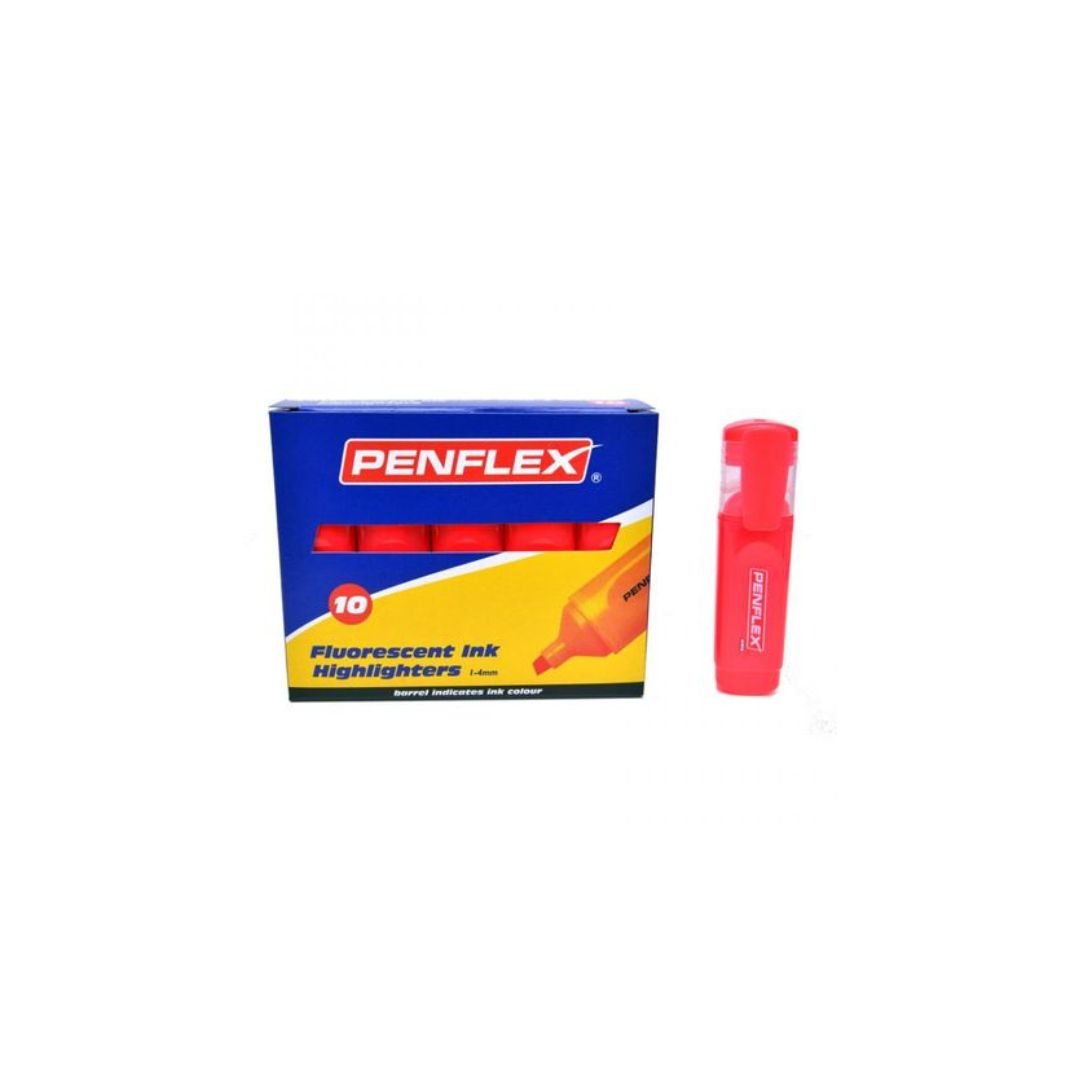 PENFLEX HIGlo 1.5mm Chisel Tip Highlighters - Box of 10