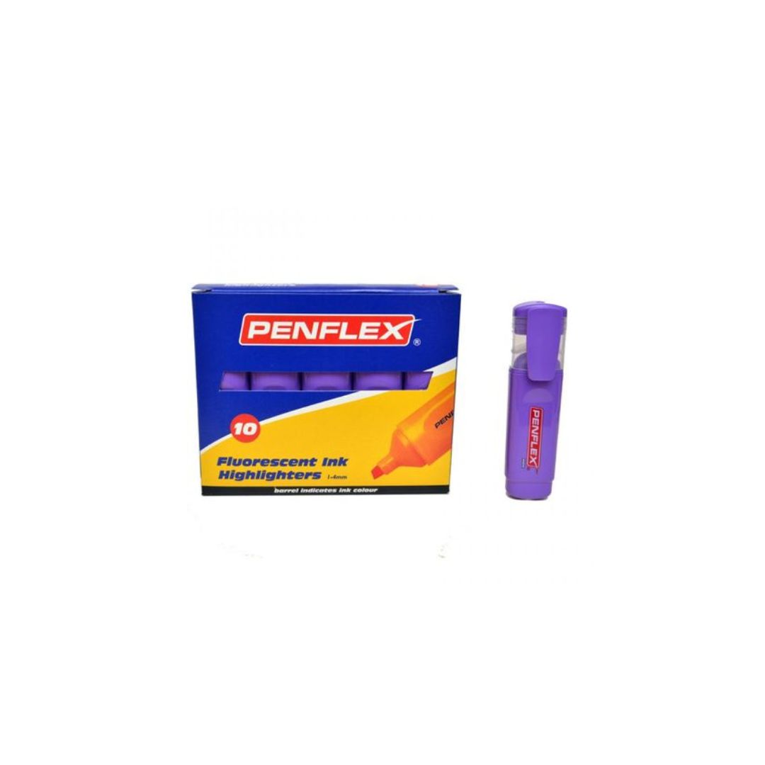 PENFLEX HIGlo 1.5mm Chisel Tip Highlighters - Box of 10