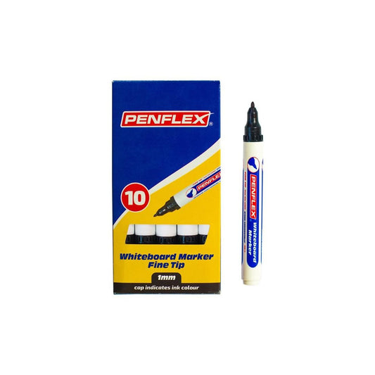 PENFLEX WB13 Whiteboard Marker 1mm Fine Bullet Tip  Box of 10