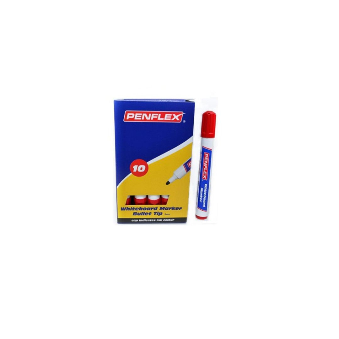 PENFLEX WB13 Whiteboard Marker 1mm Fine Bullet Tip  Box of 10