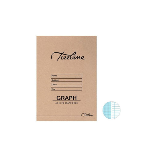 TREELINE A4 Ruled 36 pg Graph Book