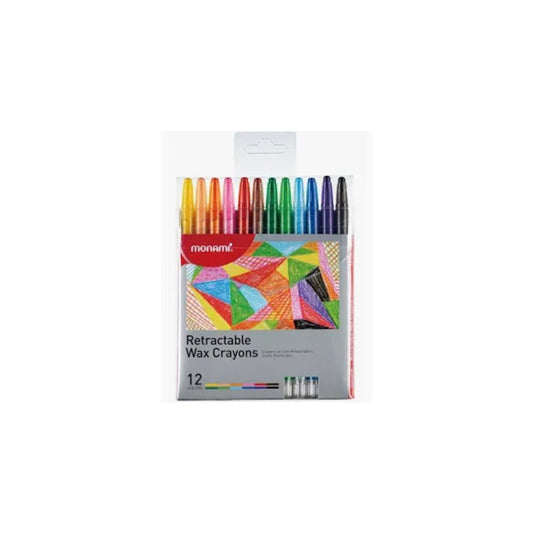 MONAMI Retractable Wax Crayons (12's)