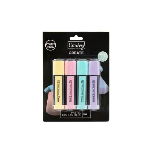 Highlighters Croxley Create Assorted Wallet 4's