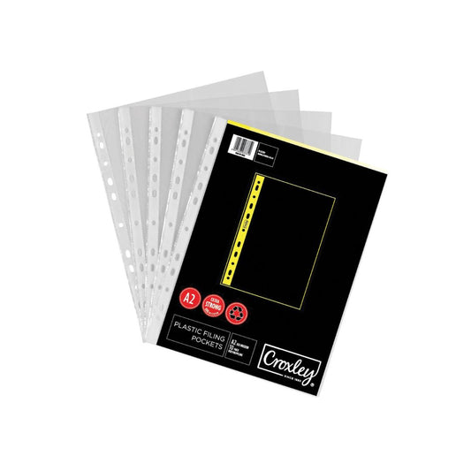 CROXLEY Filing Pockets A2 Sleeve 100 micron 10's