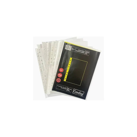 CROXLEY Filing Pockets A4 Sleeve 100 micron 50's