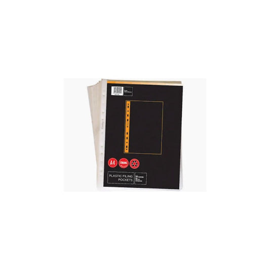 CROXLEY Filing Pockets A4 Sleeve 50 micron 10's