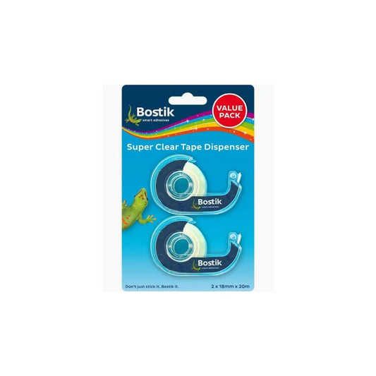 BOSTIK Super Clear Tape Dispenser Value Pack