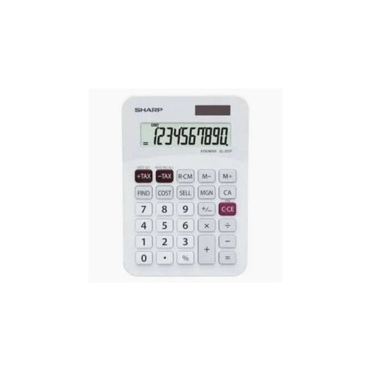 SHARP EL331FB 10D Twin Power Mini Desk Calculator