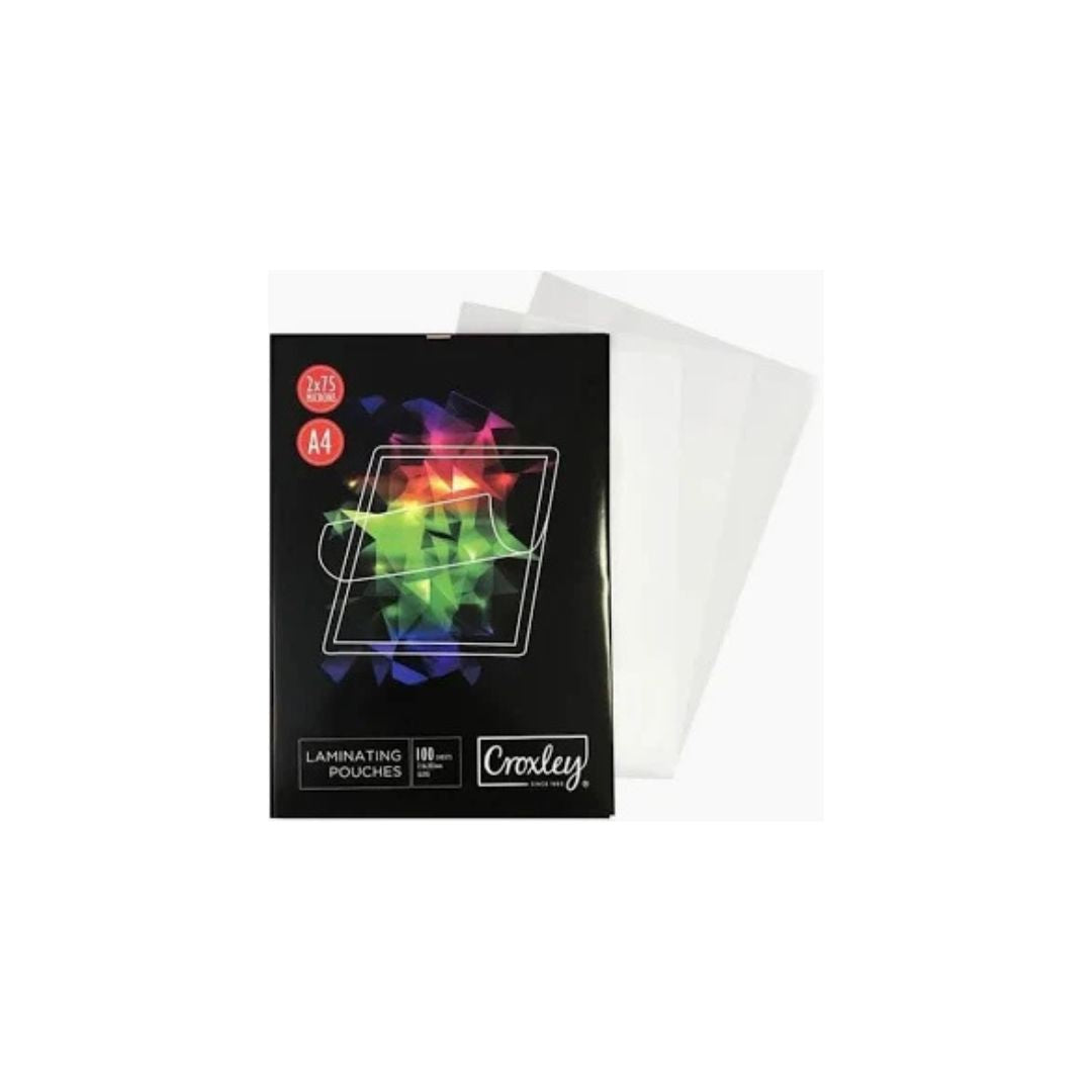 CROXLEY Laminating Pouches A4 250 Micron 100 pcs