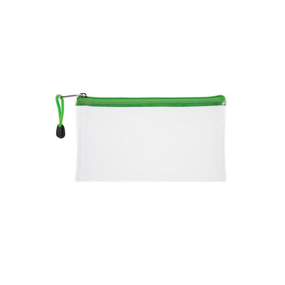 TREELINE Translucent/Clear 22cm Pencil Bag with Colour Zip