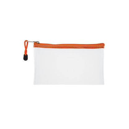 TREELINE Translucent/Clear 22cm Pencil Bag with Colour Zip