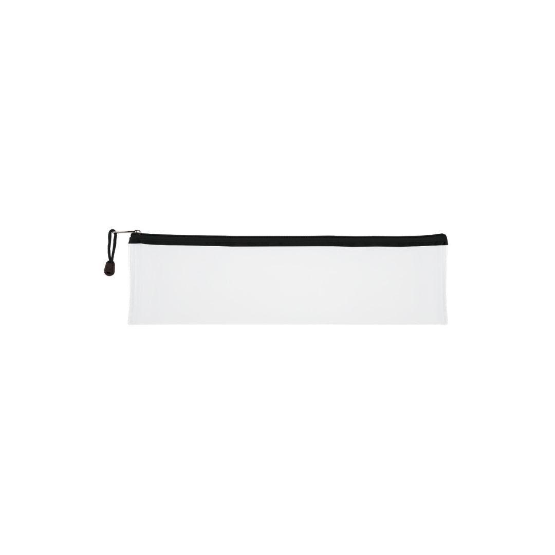 TREELINE Translucent/Clear 33cm Pencil Bag with Colour Zip