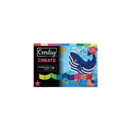 CROXLEY CREATE Modelling Clay 100gram Assorted Colours